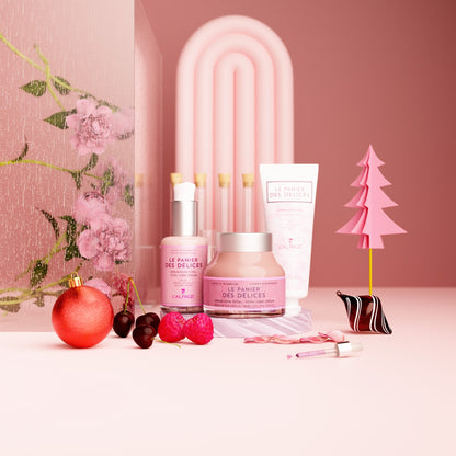 Set oder Geschenkset Pflege-Trio Creme und Serum Totalpflege und Peelingcreme Der Korb der Köstlichkeiten