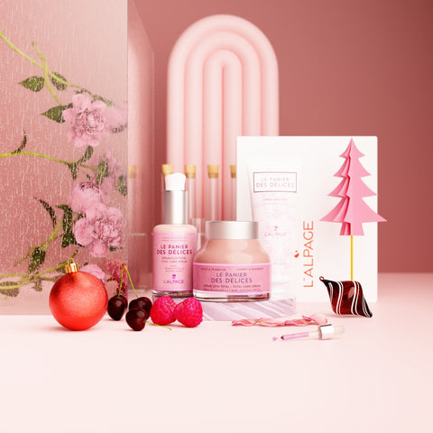 Set oder Geschenkset Pflege-Trio Creme und Serum Totalpflege und Peelingcreme Der Korb der Köstlichkeiten