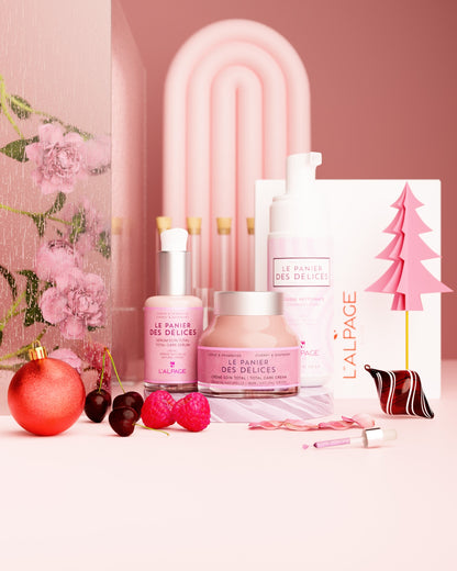 Set oder Geschenkset TRIO Creme Pflege Total + Serum Pflege Total + Reinigungsschaum LE PANIER DES Délices