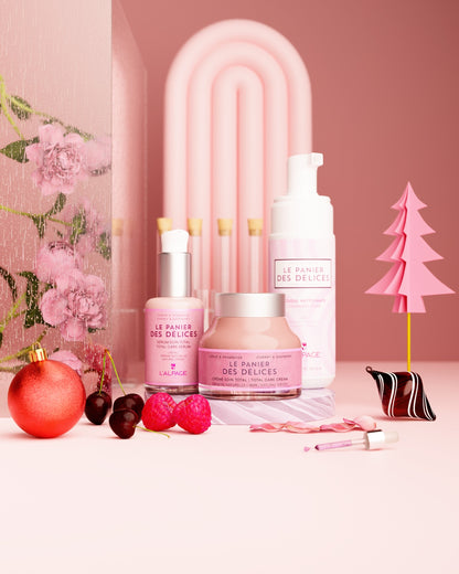 Set oder Geschenkset TRIO Creme Pflege Total + Serum Pflege Total + Reinigungsschaum LE PANIER DES Délices