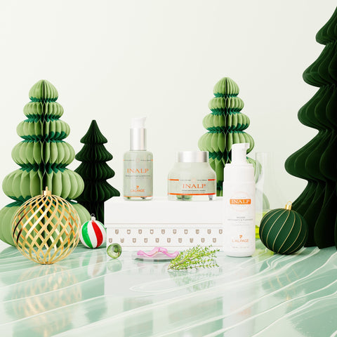 Ensemble ou Coffret Cadeau Crème Matifiante et Lissante + Sérum Matifiant et Lissant + Mousse Nettoyante INALP