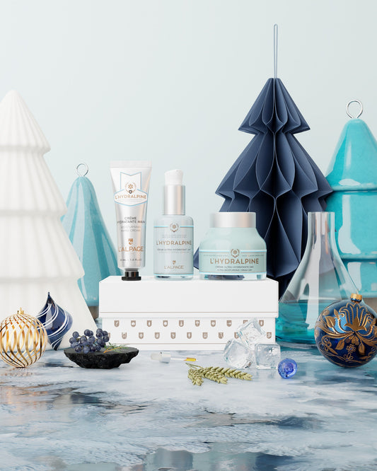 Ensemble ou Coffret Cadeau Crème Visage Hydratante 24h + Sérum Visage Hydratant 24h + Crème Main L'HYDRALPINE