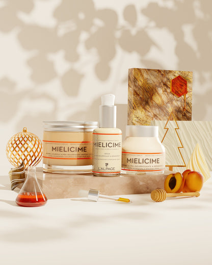 Set oder Geschenkset Trio ultra-nährende Creme + ultra-nährendes Serum + luxuriöse ultra-nährende Butter Gesichtsmaske Mielicime