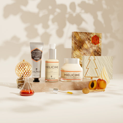 Ensemble ou Coffret Cadeau Trio Crème Nourrissante + Sérum Nourrissant + Crème pour les mains MIELICIME