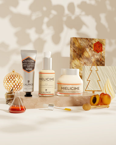 Ensemble ou Coffret Cadeau Trio Crème Nourrissante + Sérum Nourrissant + Crème pour les mains MIELICIME
