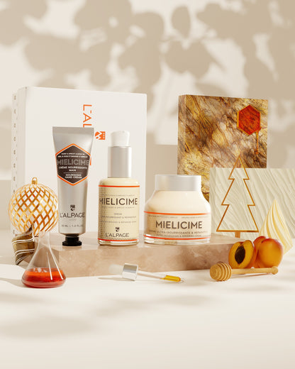 Ensemble ou Coffret Cadeau Trio Crème Nourrissante + Sérum Nourrissant + Crème pour les mains MIELICIME