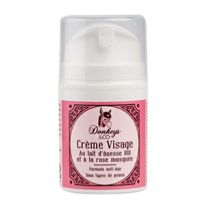 Crčme visage au lait d'ânesse et rose musquée, Donkeys & Co, 50ml*