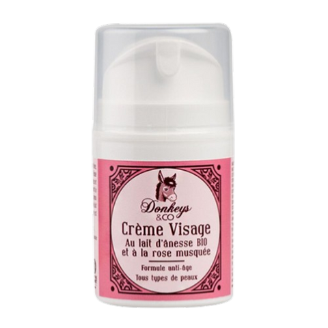 Crčme visage au lait d'ânesse et rose musquée, Donkeys & Co, 50ml*