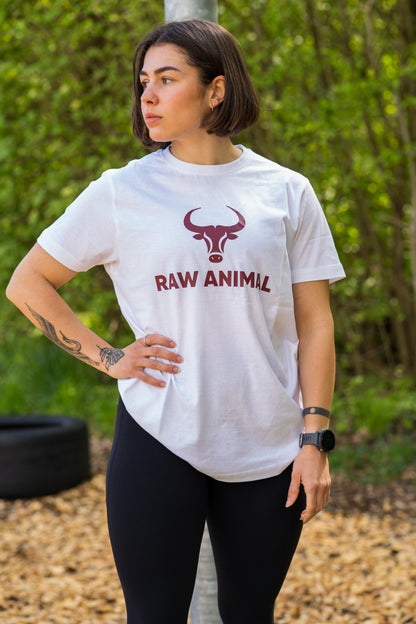 The Raw Animal T-Shirt in classic white