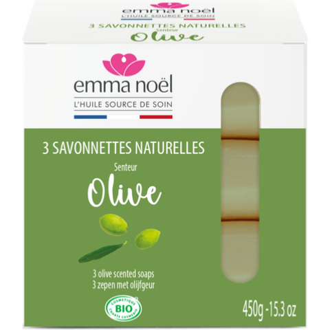 Savonnettes Olive Bio, Emma Noël, 3×150g*