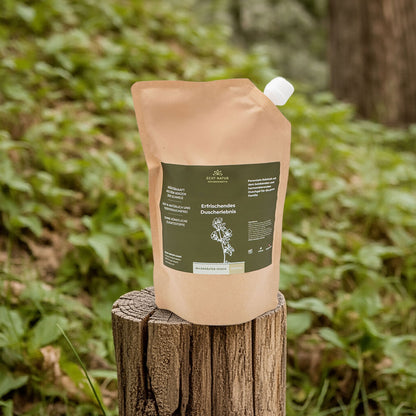 ECHT NATUR Lot de douches aux herbes sauvages – Flacon de 200 ml + Recharge de 1000 ml