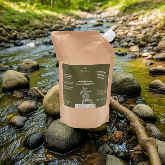 ECHT NATUR Brennnessel-Shampoo Nachfüllpack 1000ml – nachhaltige Haarpflege