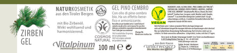 Gel alla resina di pino con olio di pino bio – gel rinfrescante rinfrescante per muscoli & gambe | Unterweger 100 ml