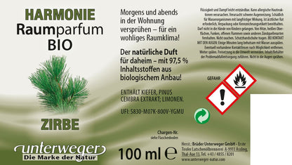 Parfum d’ambiance en bois de pin cembro (Zirben) Unterweger – parfum naturel à l’huile de pin cembro bio, dans un diffuseur en bois pour un rafraîchissement naturel de l’air ambiant