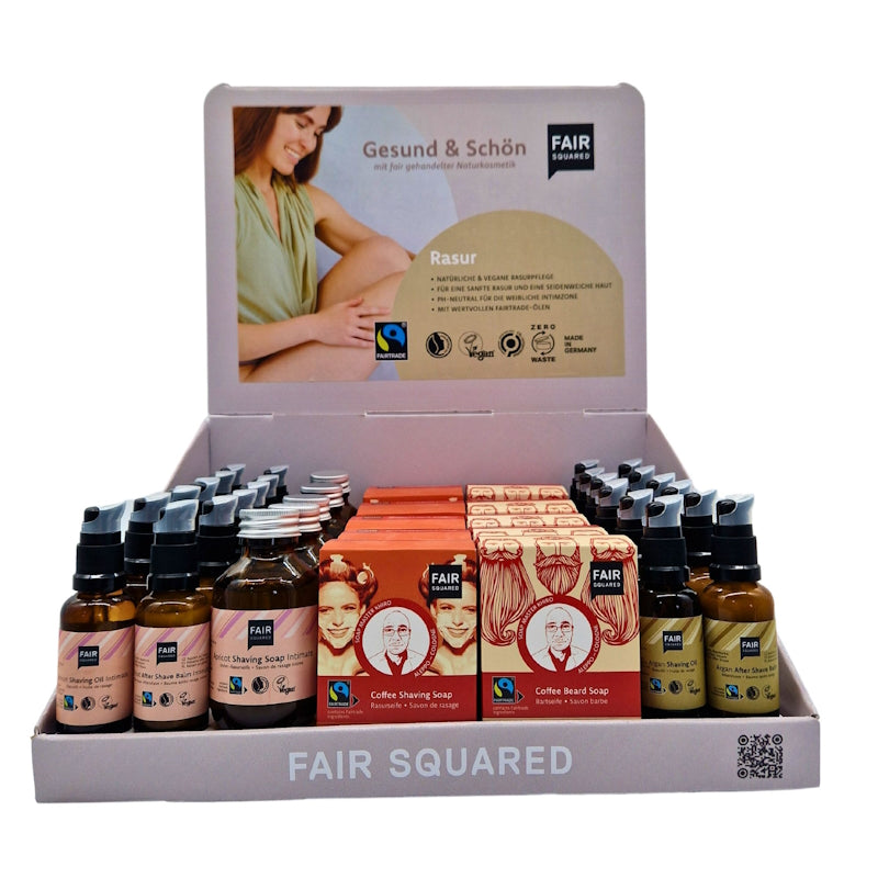 FAIR SQUARED shaving display 29 pcs.