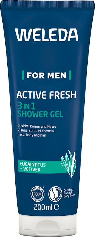 WELEDA For Men Active Shower Gel 3in1
