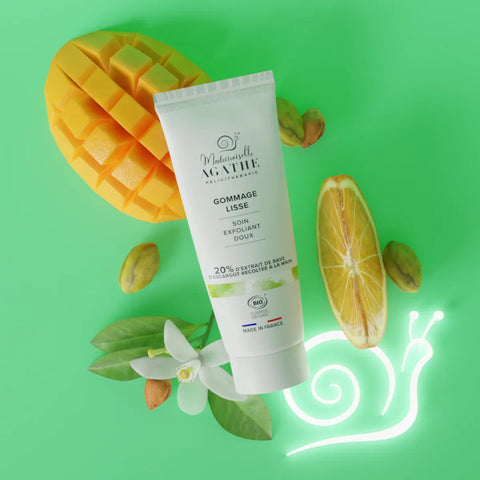 Gommage lisse à la bave d'escargot certifié bio - soin exfoliant doux