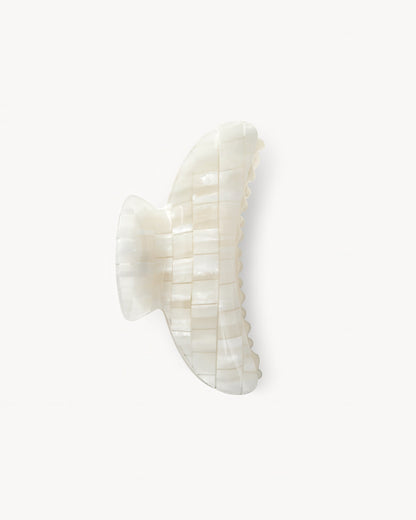 Haarklammer - Machete Grande Heirloom Opalite Shell Checker