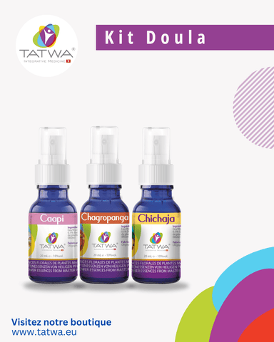 Grossesse Consciente | Sérénité, confiance et lien maternel - Kit Doula avec essences florales Caapi, Chagropanga, Chichaja.