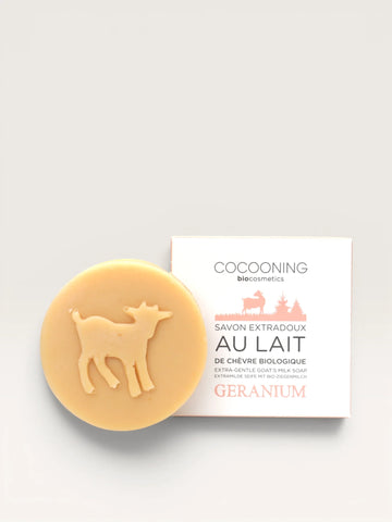 Savon au lait de chèvre Géranium