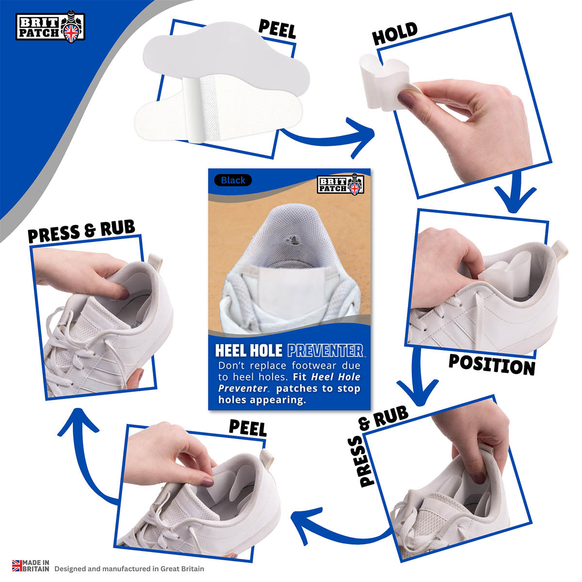 Brit Patch Heel Hole Preventer, Schuhreparatur