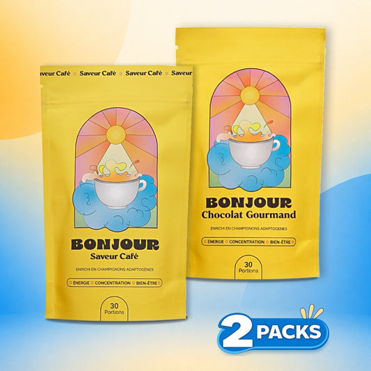 Bonjour Duo Coffee & Chocolate | Functional Mushroom Drinks