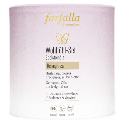 Farfalla – Set di benessere di oli di pietra preziosa | Set di aromaterapia | 7 × 10 ml