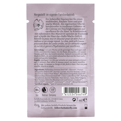 Farfalla Cistus SOS masque anti-fatigue pour le visage 1 pièce 7 ml