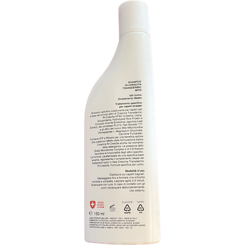 Labo Suisse Crescina Mito Transdermic Ri-Crescita Shampoo 500 per Uomo 150ml