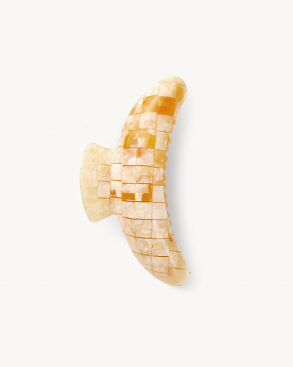 Haarklammer - Machete Jumbo Heirloom Claw Sea Shell Checker