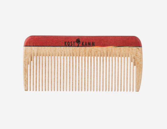 KOSTKAMM Mini-Taschenkamm Holz, bunt, fein 8cm