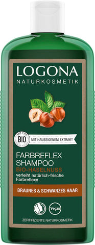 LOGONA HAIR COLOUR REFLEX SHAMPOO BROWN-BLACK ORGANIC HAZELNUT SK1 250ML