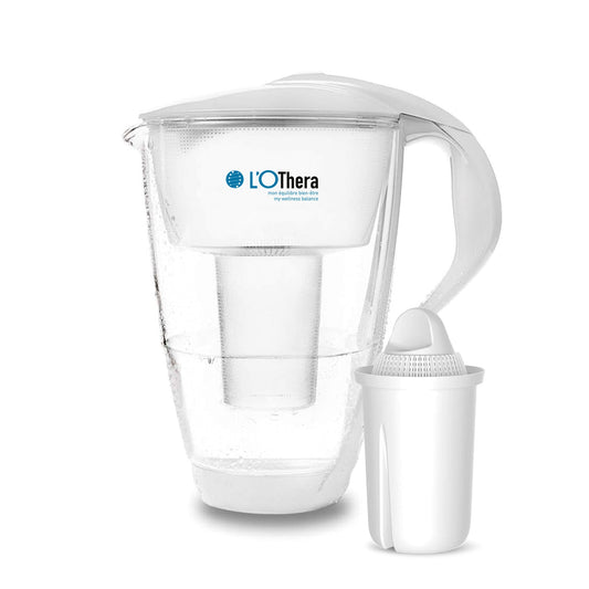 L'OThera, carafe en verre filtrante + 1 filtre classique 150 l env.