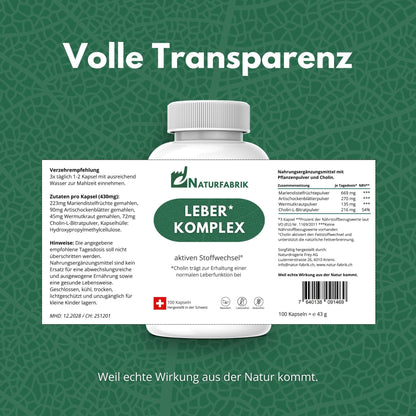 NATURFABRIK Leber-Komplex Kapseln 100 Stk
