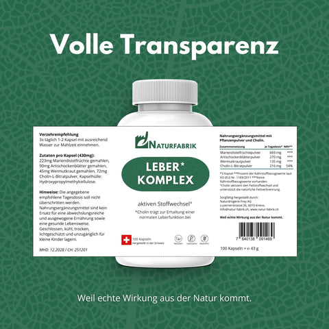 NATURFABRIK Leber-Komplex Kapseln 100 Stk