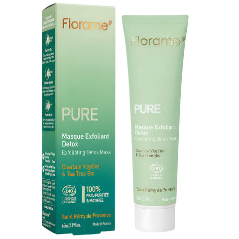 PURE - Masque Détoxifiant Exfoliant - Visage - Peau mixte à grasse, 65 ml