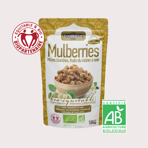 Mulberries blanches