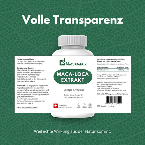 NATURFABRIK Maca-Loca Extrakt Kapseln 100 Stk