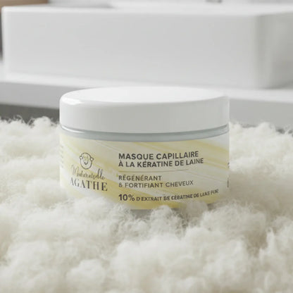 Masque capillaire à la kératine de laine certifié bio - régénérant & fortifiant