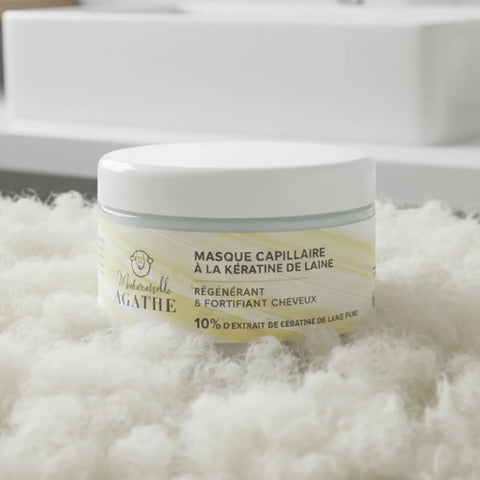 Masque capillaire à la kératine de laine certifié bio - régénérant & fortifiant