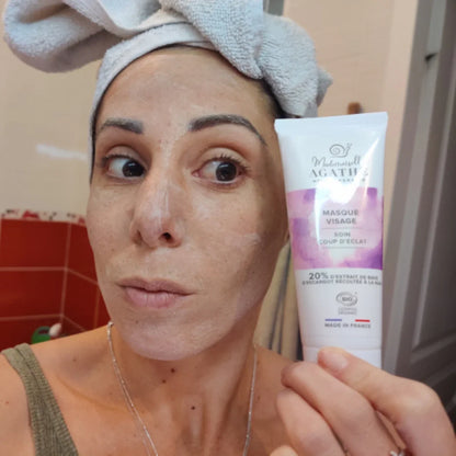 Masque éclat à la bave d'escargot bio - éclaircissant & unifiant