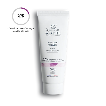 Masque éclat à la bave d'escargot bio - éclaircissant & unifiant