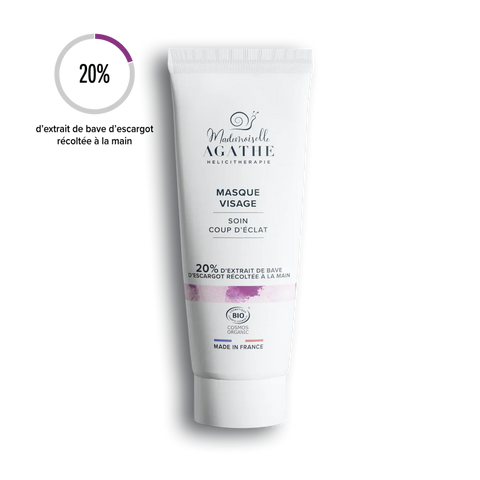 Masque éclat à la bave d'escargot bio - éclaircissant & unifiant