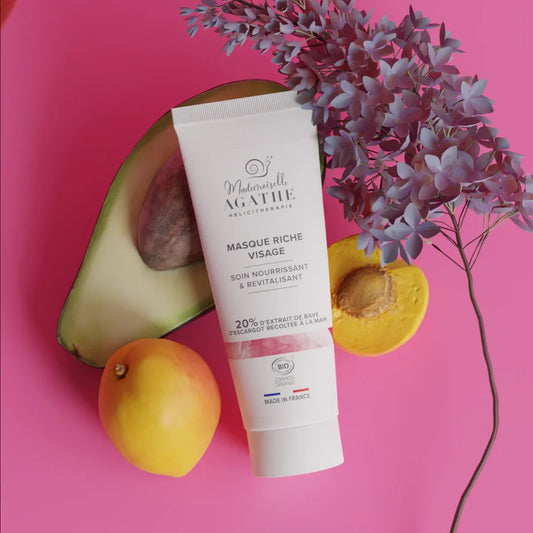 Masque riche à la bave d'escargot bio - nourrit & revitalise