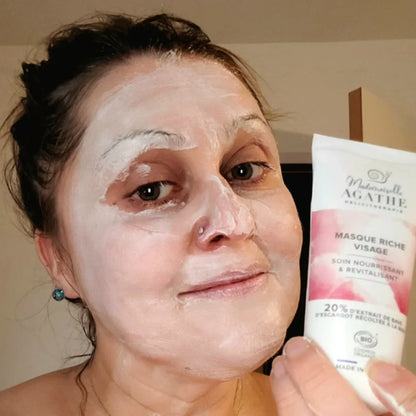 Masque riche à la bave d'escargot bio - nourrit & revitalise