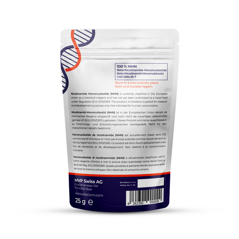 Uthever® NMN Polvere 2 x 25 g | nicotinamide mononucleotide con >99 % purezza – Testato in laboratorio – Qualità Svizzera