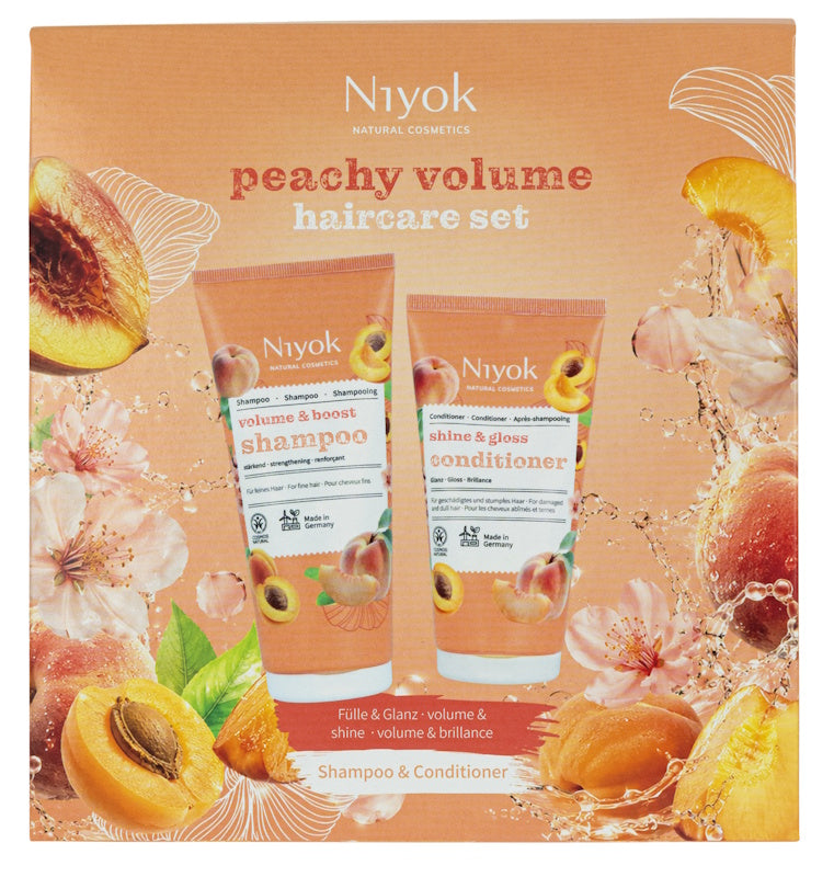 NIYOK Geschenkset Haarpflege peachy volume