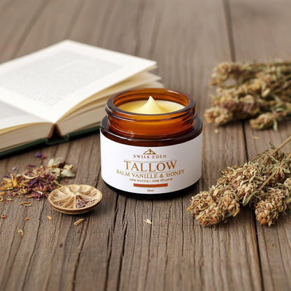 Schweizer Tallow Balm Vanille und Honig – aus Bio  Weidetalg von Swiss Eden