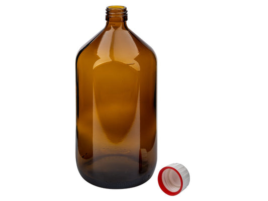 Aromalife Braunglasflasche 1000 ml inkl Schraubverschluss schwarz (1 Stk.)