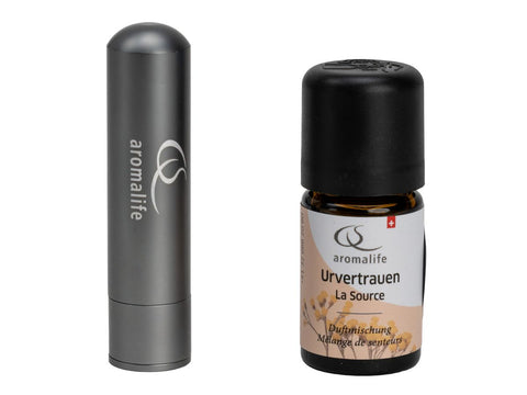 Aromalife Lebensglück Urvertrauen Duftmischung mit Riechstift Alu grau 5 ml (1 Stk)